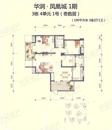 华润凤凰城一期 装修套3出租